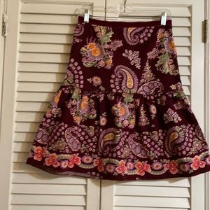 Very flirty multicolor soft velvet skirt.